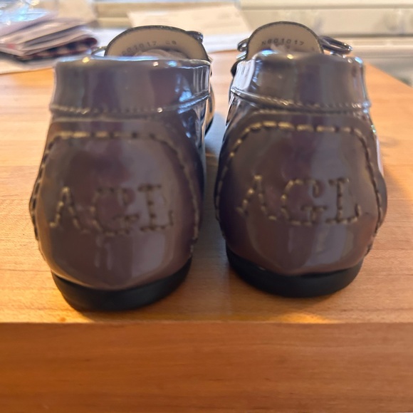 AGL Loafers Patent Leather Josephina Grey Made in Italy Excellent Size 38 US 8 - Picture 4 of 5